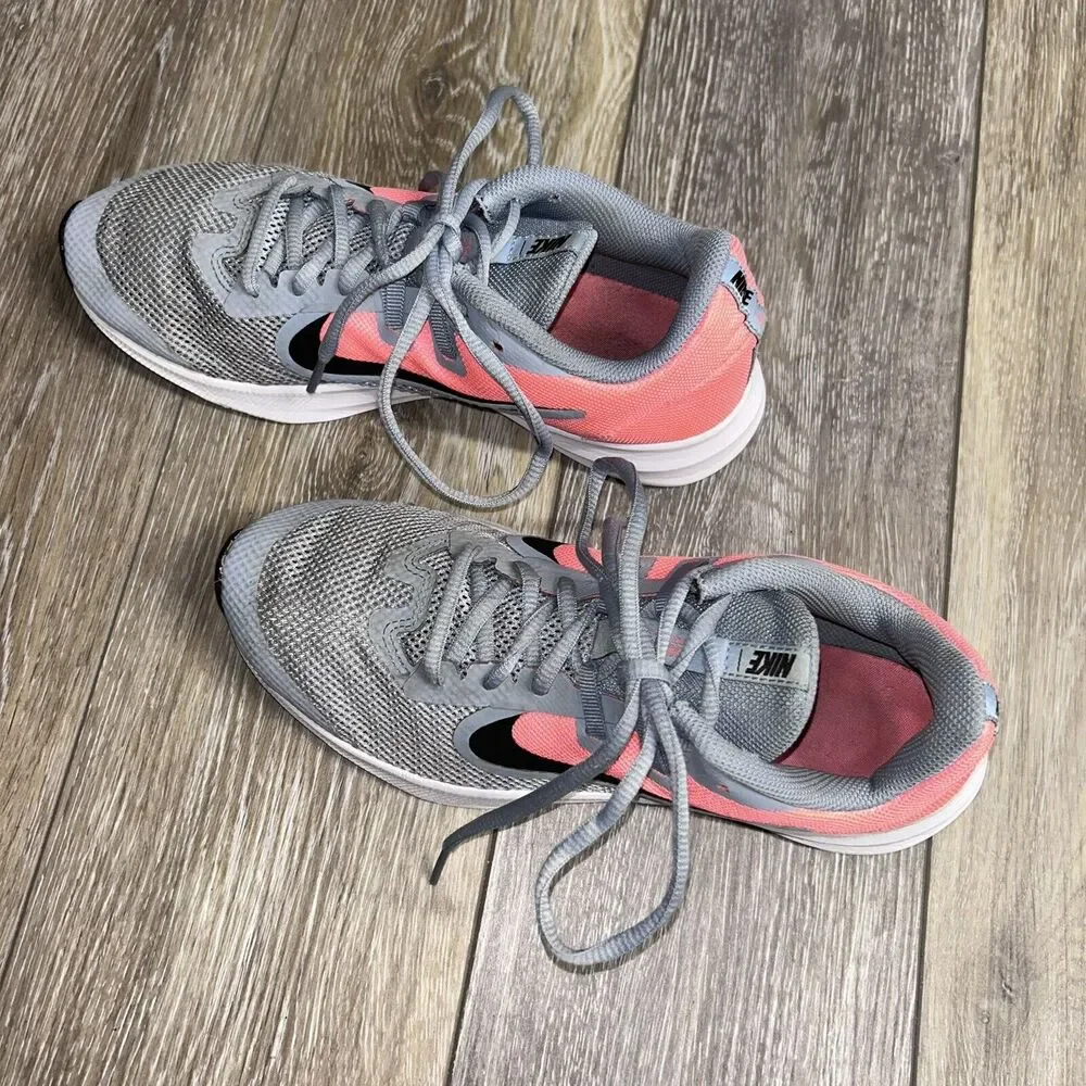Nike AR4135-402 Downshifter 9 GS Sneaker Shoes Girls Youth US Size 6Y Pink Gray